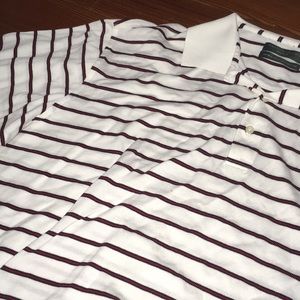 Striped Golf Shirt Mens XXL